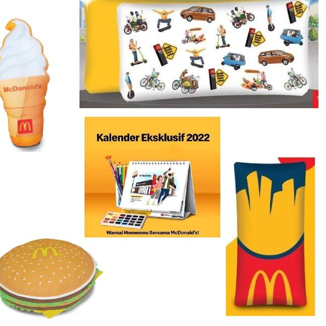 Jual Hadir Surprise Bantal McD McDonald McDonalds Pillow Ice Cream Cone Es Krim Burger Hamburger 