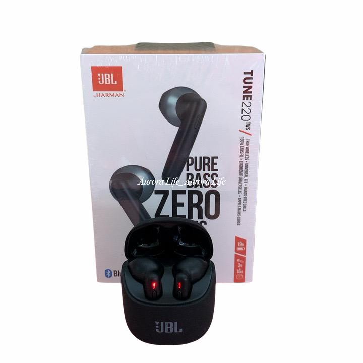 Jual Headset Bluetooth JBL Tune 220 TWS True Wireless Earbuds Bluetooth V5 Kualitas OEM Shopee Indonesia