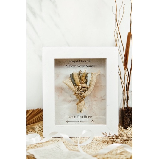 Jual Bingkai bunga dengan konsep rustic minimalis yang bisa disesuaikan