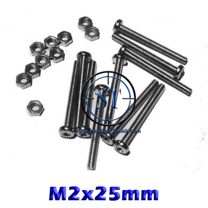 Jual x10 Set Baut Mur M2 x 25mm Tamiya 2x25 2 x 25 mm ns614 ns711 ns712 ...