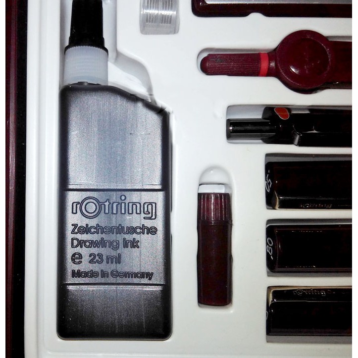 Jual ROTRING DRAWING INK BLACK 23ML TINTA RAPIDO HITAM 23 ML | Shopee ...