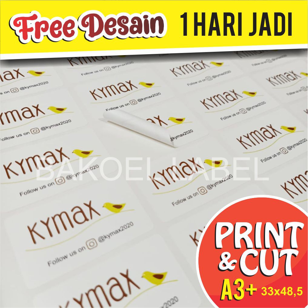 Jual Print & Cutting Sticker Label VINYL Waterproof | Shopee Indonesia