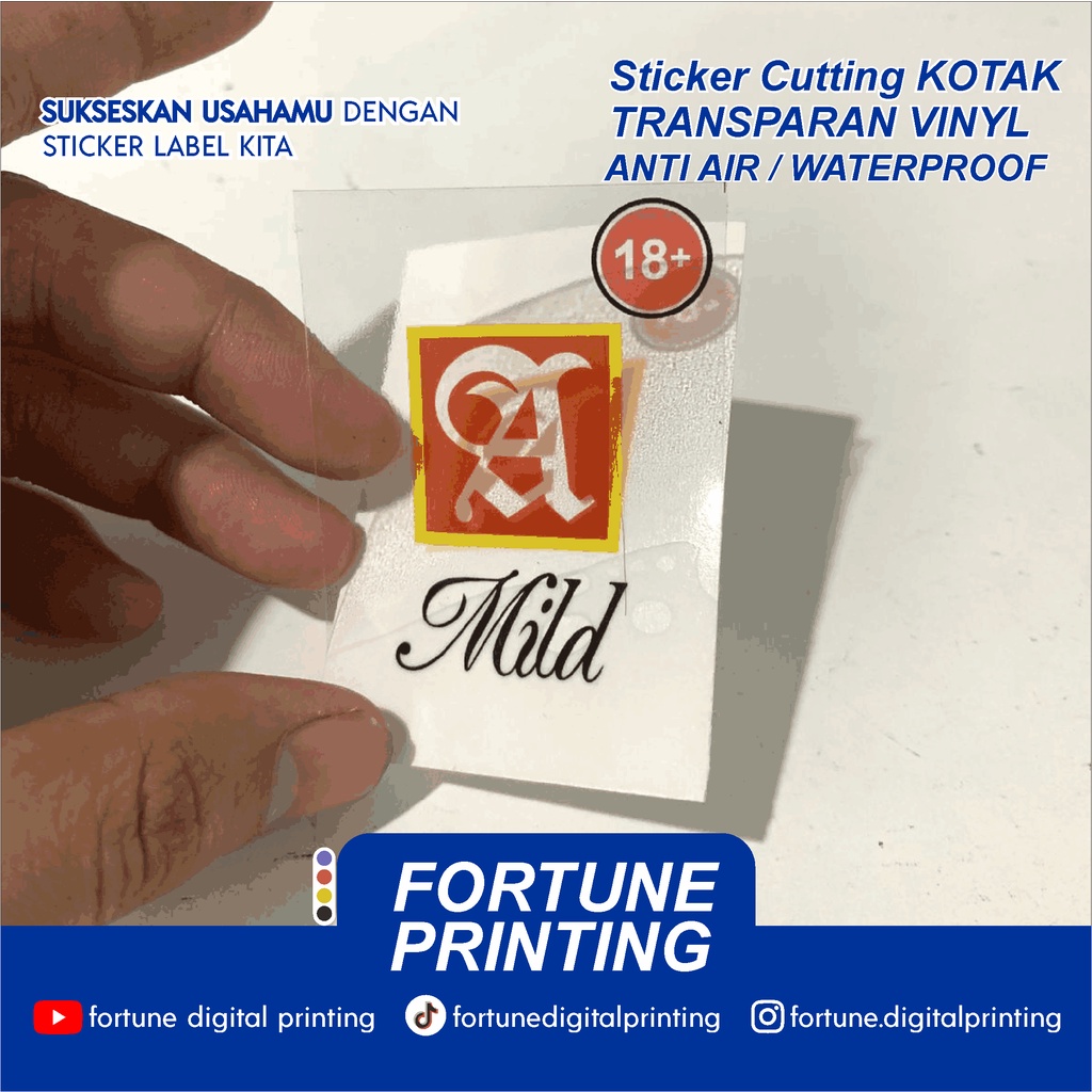 Jual Sticker KOTAK TRANSPARAN VINYL (ANTI AIR / WATERPROOF) KEMASAN ...