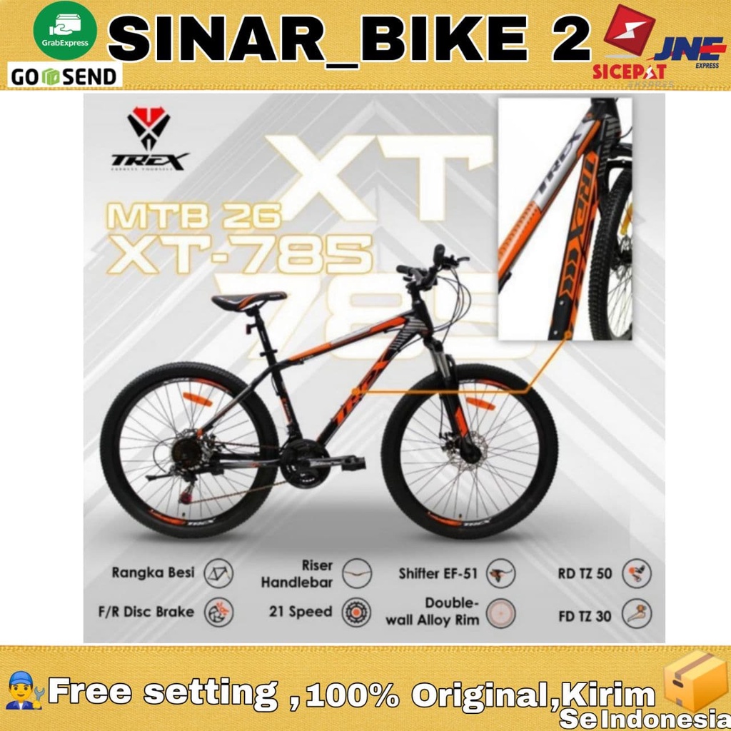 Jual Sepeda Gunung 26 Inch TREX 785 MTB 21 Speed Shopee Indonesia