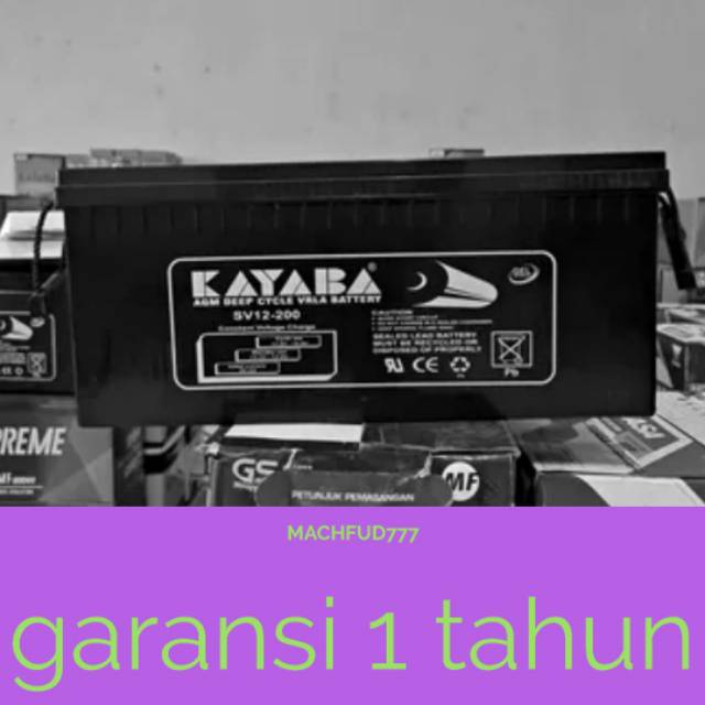 Jual Battery 200ah kayaba deep cycle gell VRLA | Shopee Indonesia
