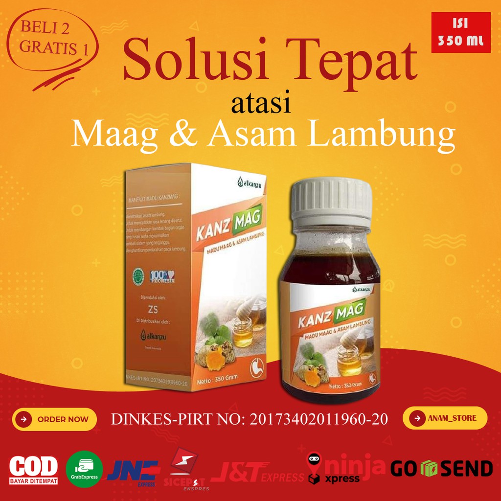 Jual Madu Kanzmag Solusi Asam Lambung Dan Sakit Maag 350 Gr Shopee Indonesia