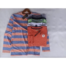 Kaos Stripe Premium Katun Unisex L XXL