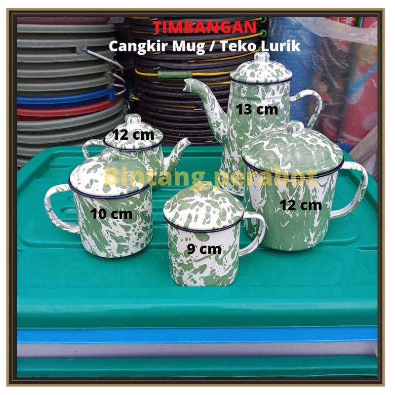 Jual TIMBANGAN Gelas Cangkir Mug Lurik 9 10 12 Cm Mug Jadul Teko Jadul Mug Lurik Gelas