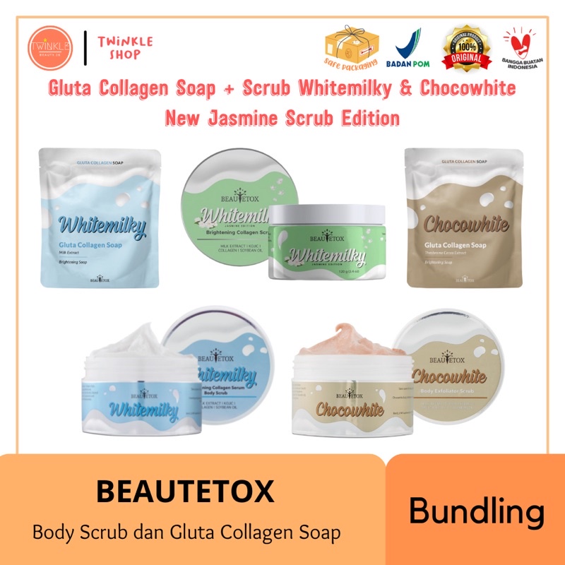 Jual ️twinkle.beauty26 ️ NEW SCRUB JASMINE EDITION BODY SCRUB & GLUTA COLLAGEN SOAP BY
