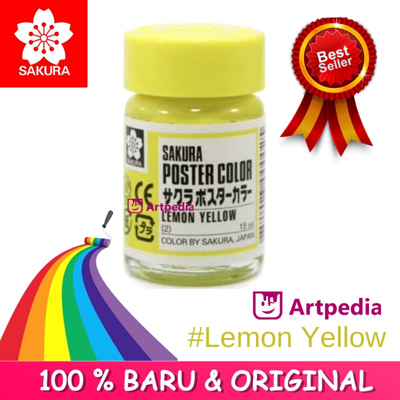 Jual Sakura Poster Color Lemon Yellow 15ml ( Cat Poster Sakura
