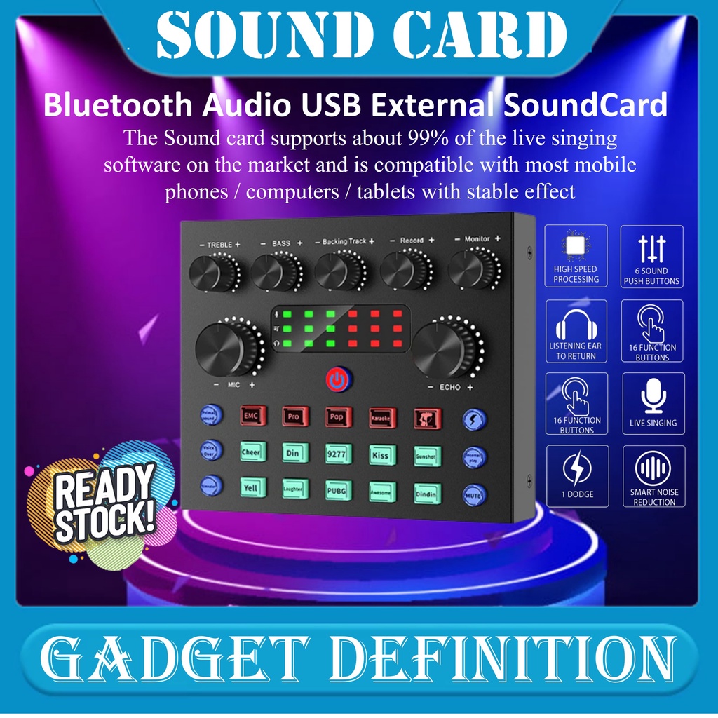 Jual Sound Card V8s Bluetooth Audio Usb External Soundcard V8S ...