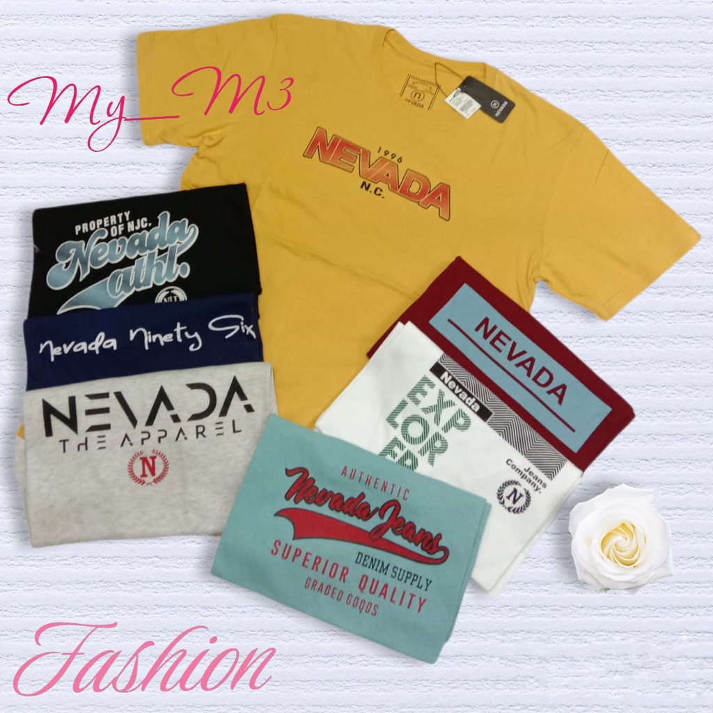Nevada Theme Outdoor Print Kaos Pria