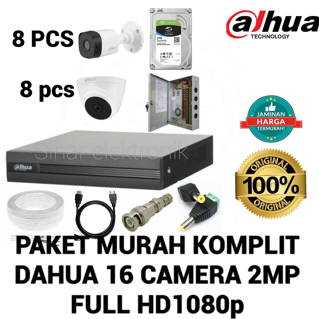 Jual PAKET PROMO CCTV DAHUA KOMPLIT ORIGINAL DAN MURAH | Shopee Indonesia