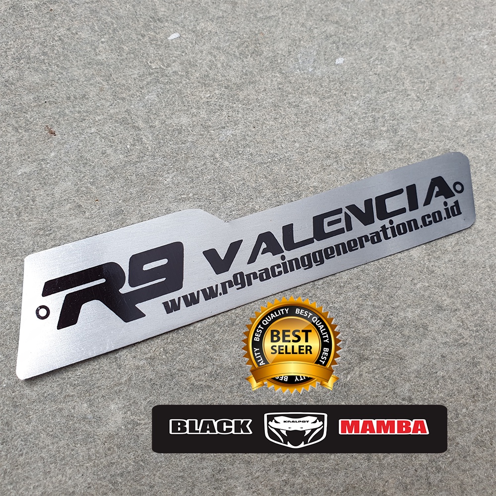Jual EMBLEM KNALPOT RACING MERK R9 VALENCIA | Shopee Indonesia