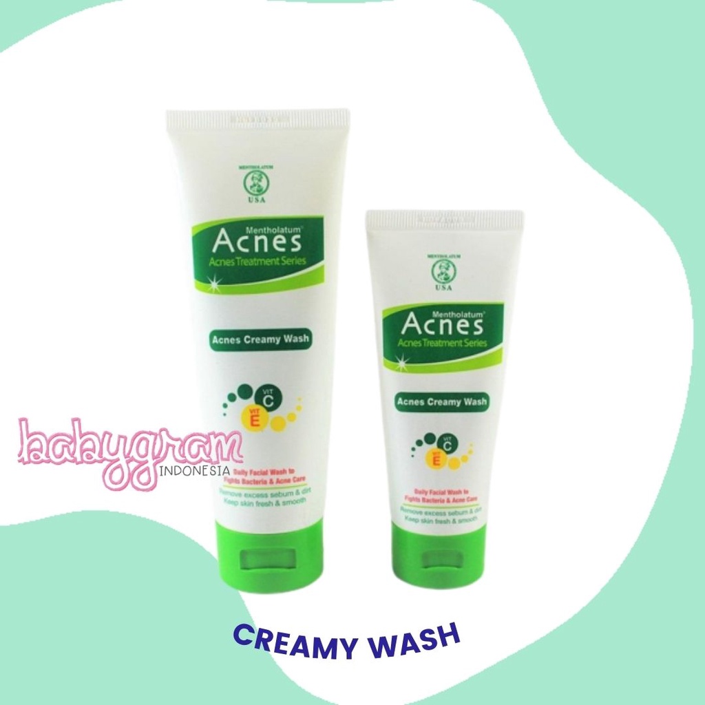 Jual ORIGINAL Acnes Creamy Wash 50g / 100g Sabun Cuci Muka Wajah Anti ...