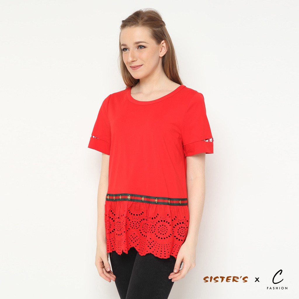 Jual Girly Top - Merah | Shopee Indonesia