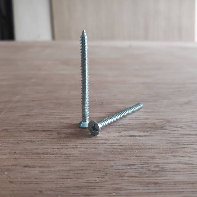 Jual Sekrup Skrup Tapping F + AB Kepala Rata, 8 x 2 Inch ( 5 cm ), Isi ...