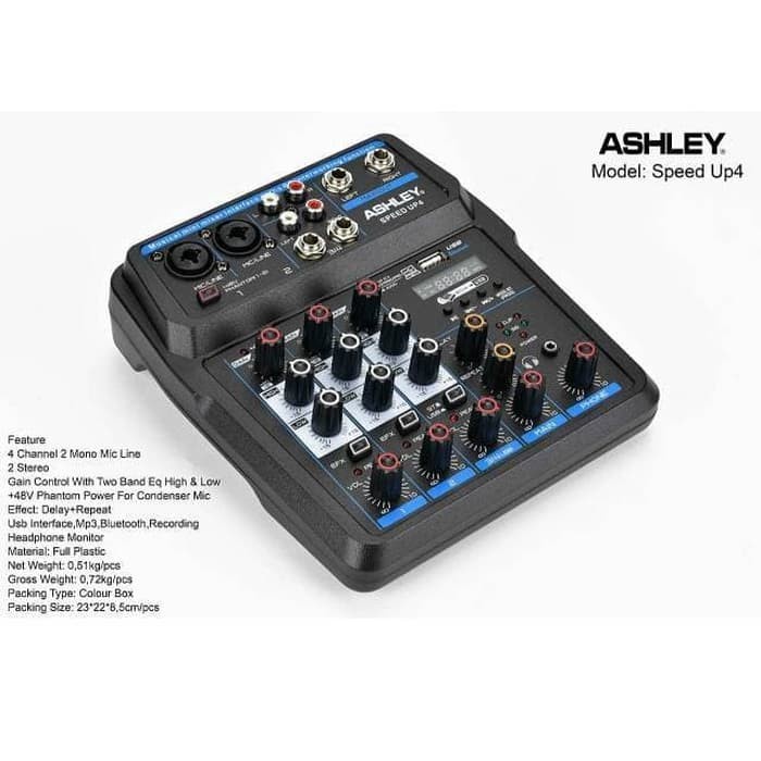 Jual Mixer Ashley speed up4 / FX402i USB bluetooth bisa digunakan sebagai soundcat Shopee