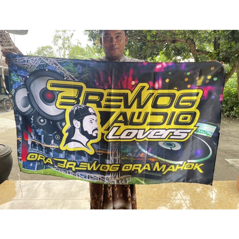 Jual Cetak Bendera Kain Satin Bendera Banner Sound System Bendera Sound ...