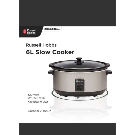 Jual Russel Hobbs 6L Slow Cooker 320 watt Shopee Indonesia