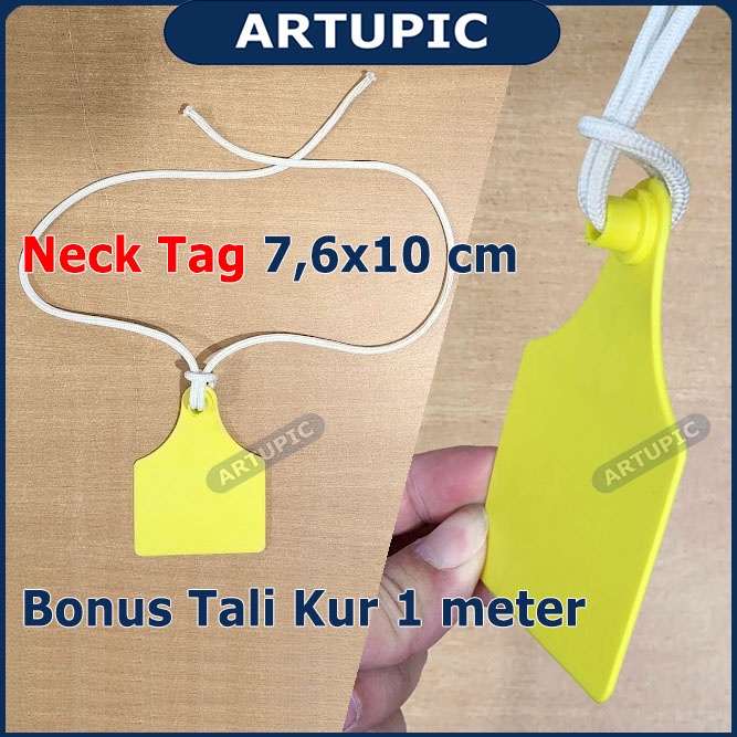 Jual NECK TAG 7.6x10 cm POLOS ECERAN TALI KUR Kalung Hewan Ternak Sapi ...