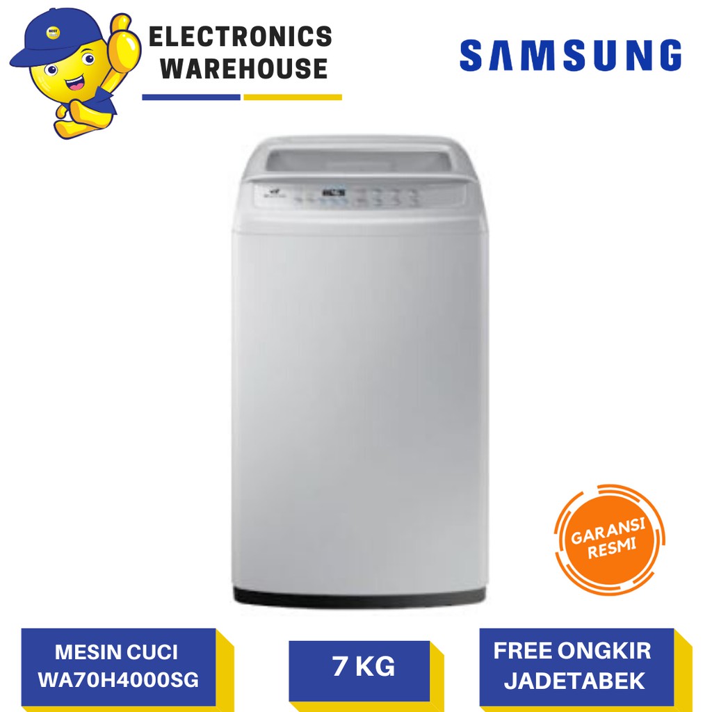 Jual Samsung Mesin Cuci Top Loading 7 Kg Diamond Drum WA70H4000SG ...