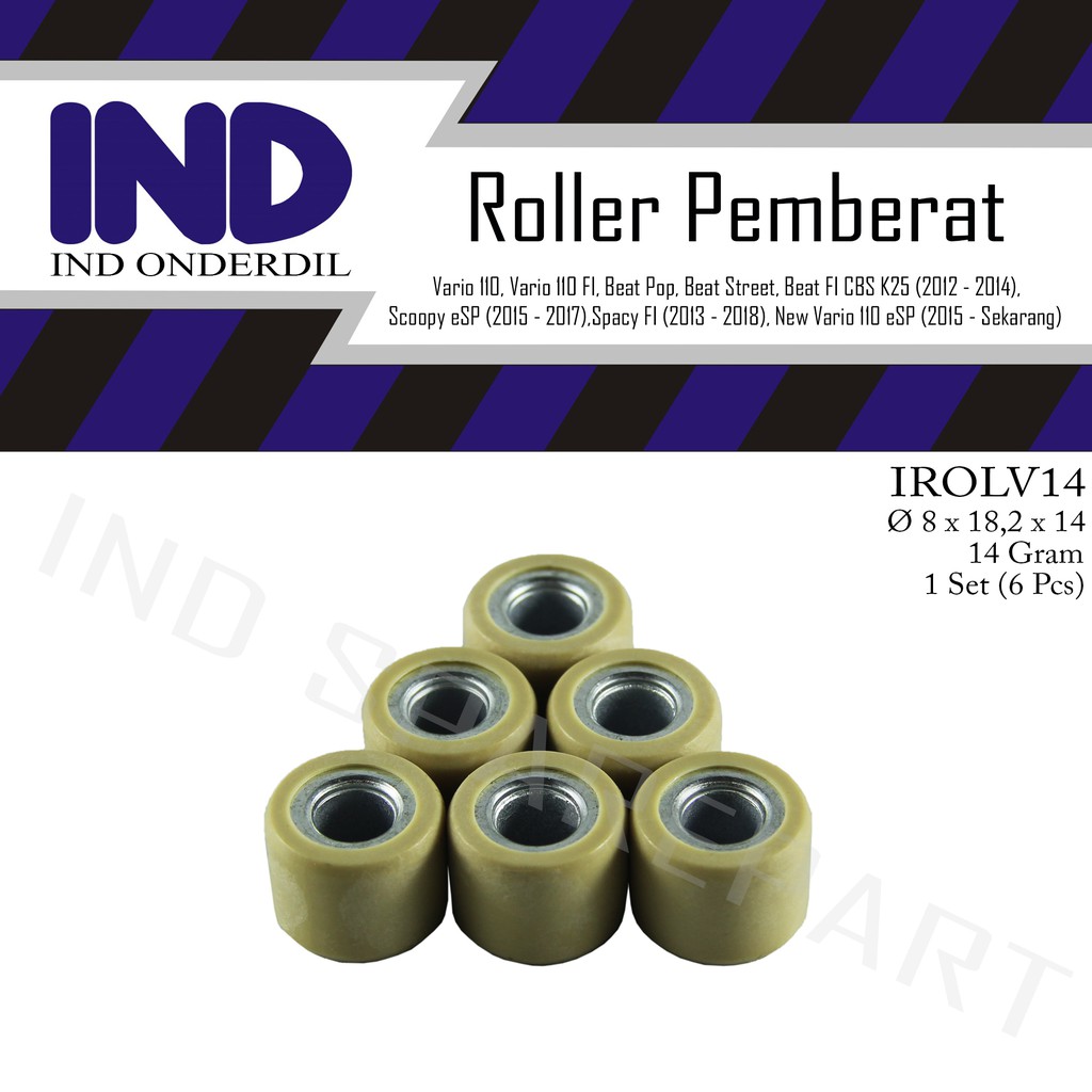 Jual Roller-Roler-Loler-Loller 14 Gram-gr Vario 110 FI-F1-eSP/Beat ...