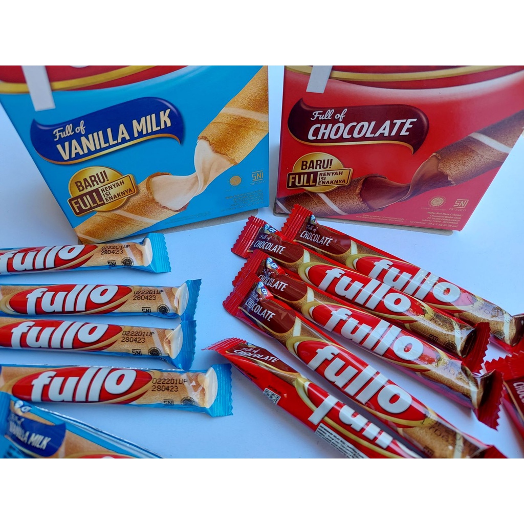 Jual Fullo Wafer Roll Stick Stik 1 Box isi 24pcs / Fullo Vanilla Fullo ...