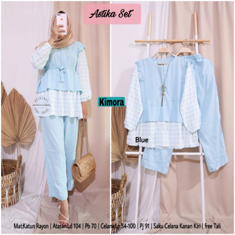 Jual Astika Set / Setelan Wanita kekinian / One Set warna pastel / bisa ...