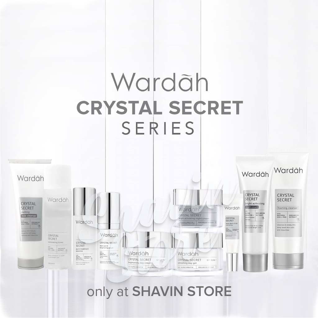 Jual Paket Wardah Crystal Secret Whitening Series For Normal/Dry Skin Skincare Komplit Kulit