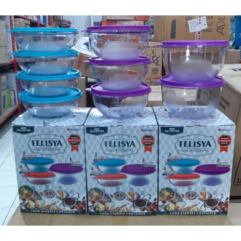 Jual GBU Felisya Bowl + Tutup / Mangkok Bulat Serbaguna Ttp