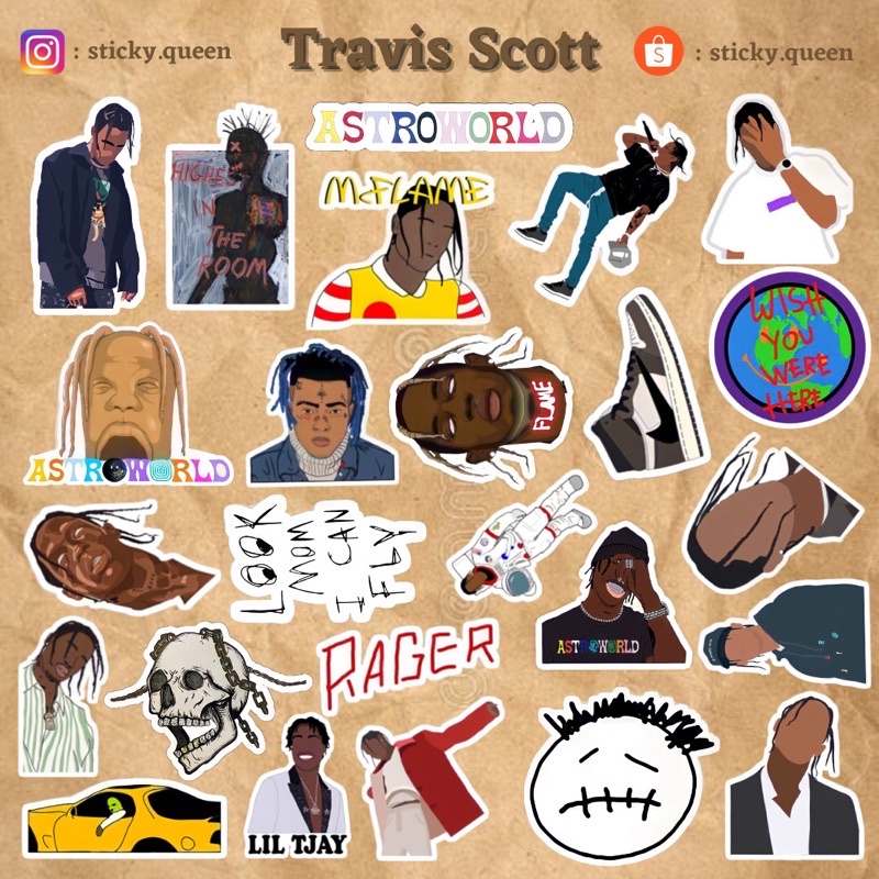 Jual STICKER TUMBLR TRAVIS SCOTT | Shopee Indonesia