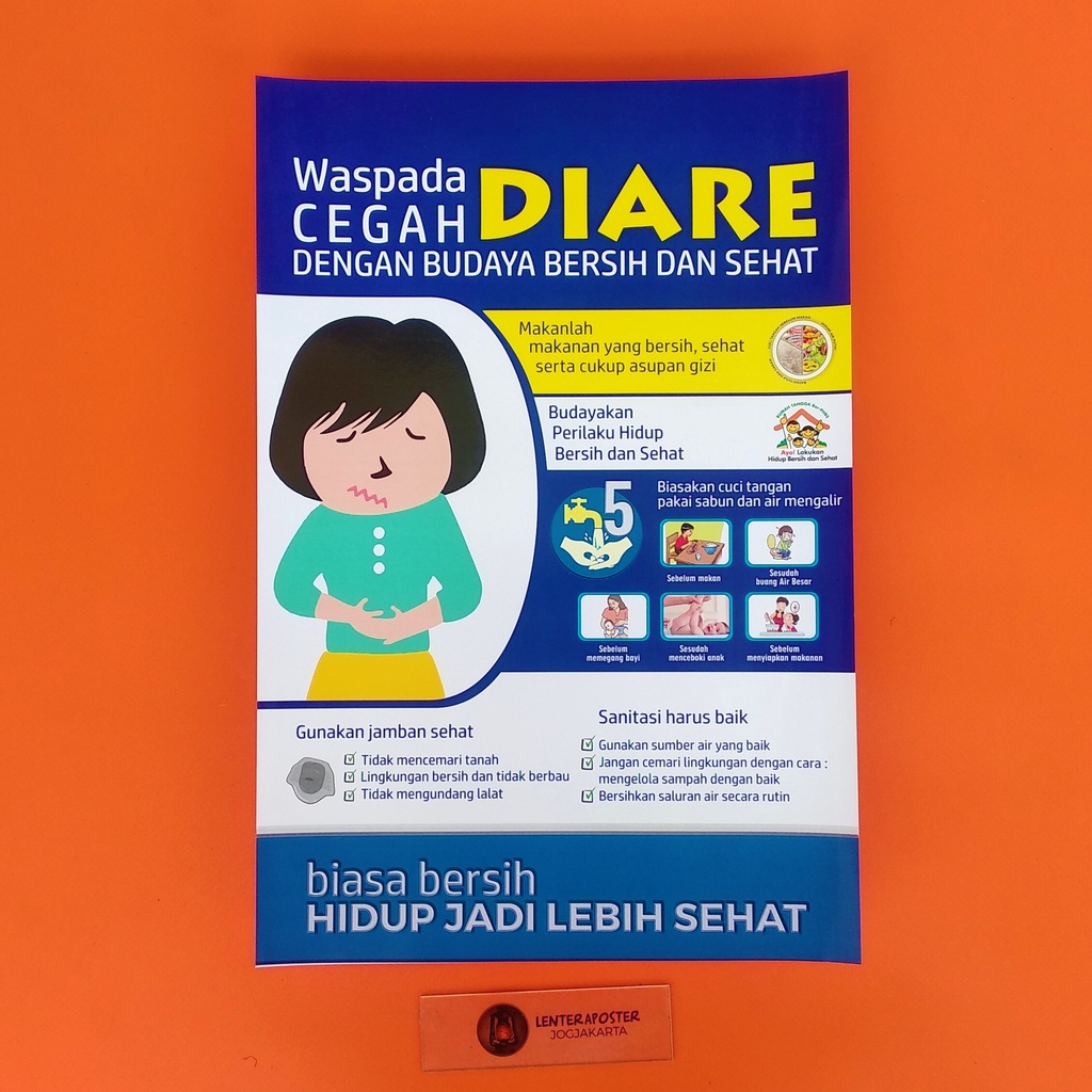 Jual Poster Cegah Diare Poster Diare Poster Laminasi Glossy Shopee