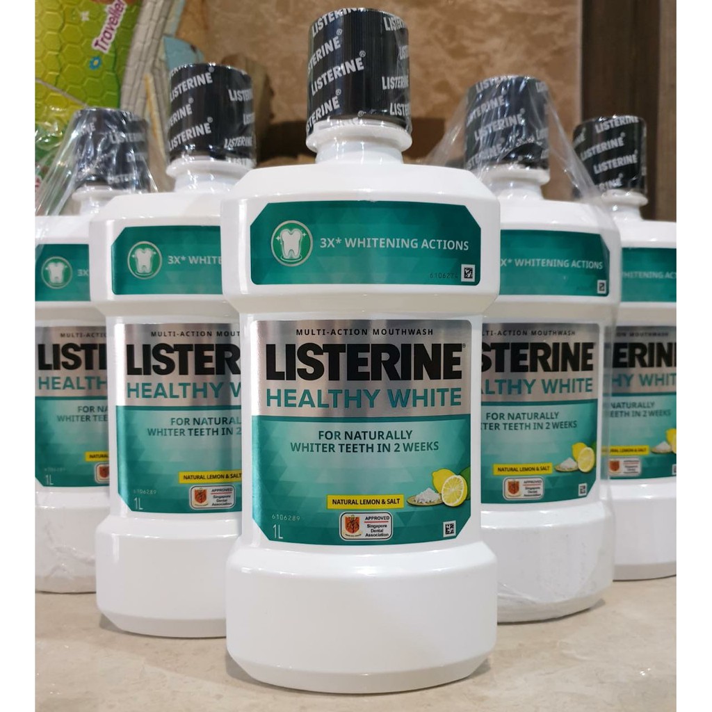 Jual Listerine Healthy White Gentle Anticavity Mouthwash 1L Shopee