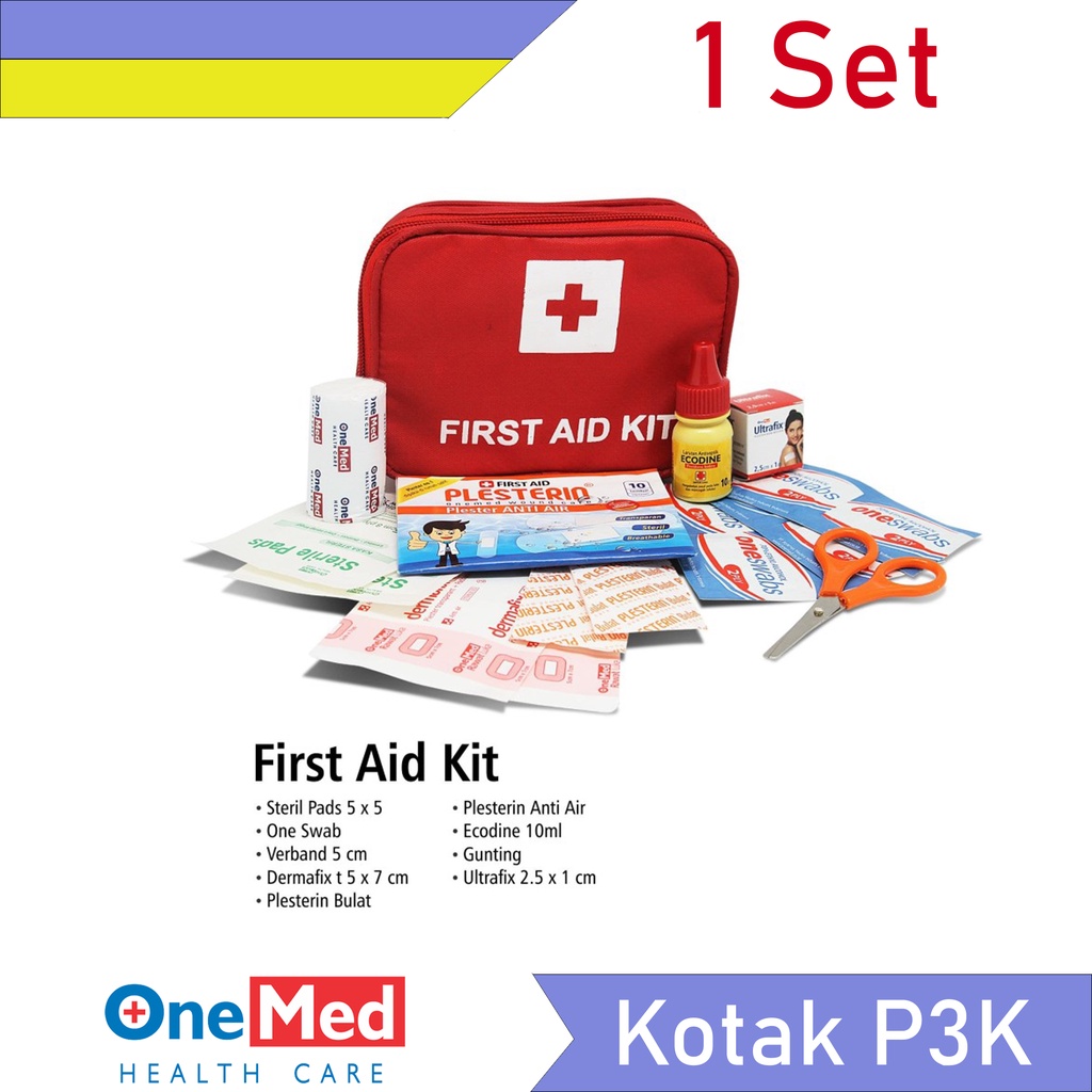 Jual P3k Travel Isi Lengkap First Aid Bag Kit OneMed | Shopee Indonesia