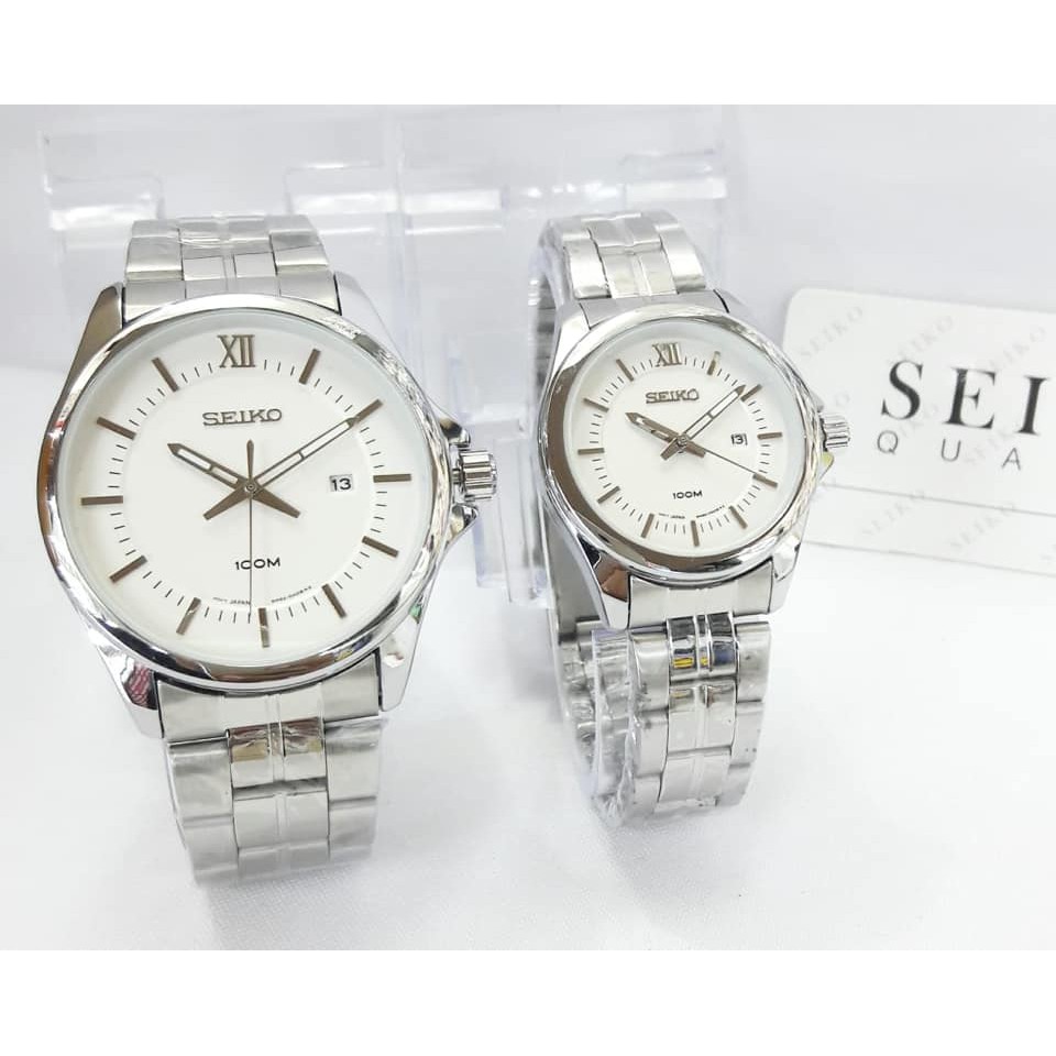 JAM COUPLE BRANDED SEIKO COUPLE 4 3 2CM JAM MURAH JAM IMPOR TERLARIS JAM FASHION PUSAT GROSIR