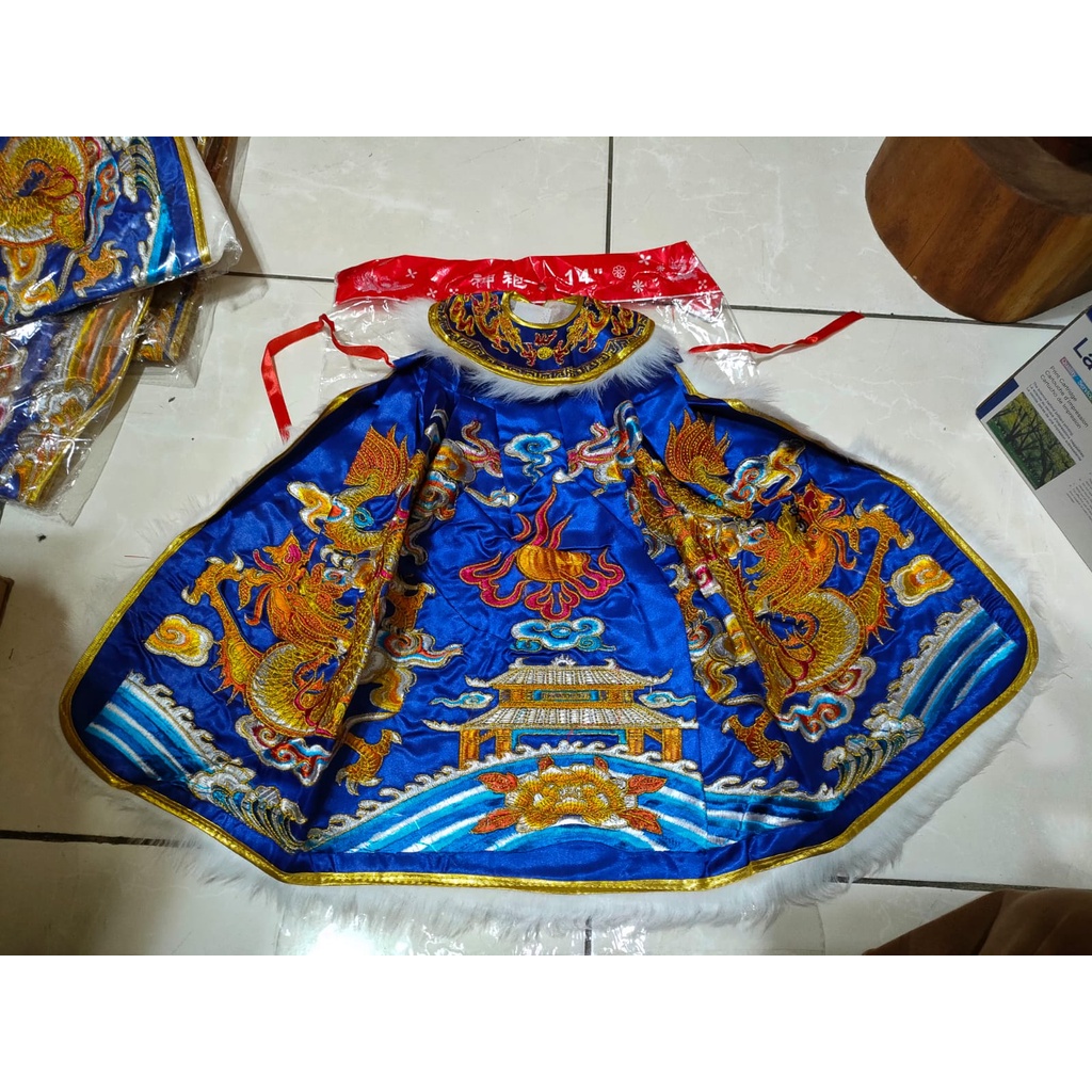Jual Jubah Rupang / Baju patung Warna Biru - Naga - bulu - 14 Inch ...