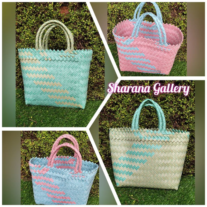 Jual Tas hampers, tas anyaman plastik model selendang size S. | Shopee