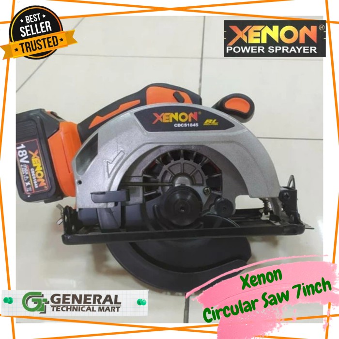 Jual XENON Circular Saw Baterai Cordless Potong Kayu 7" (Bosch Dewalt
