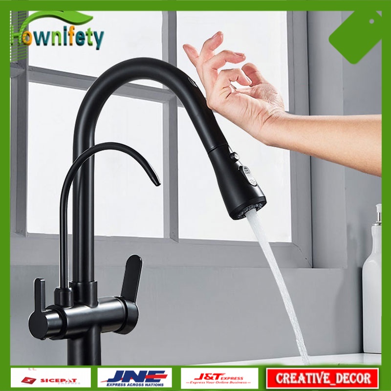 Jual Kran Panas Dingin Impor Premium Black Smart Kitchen Purified ...