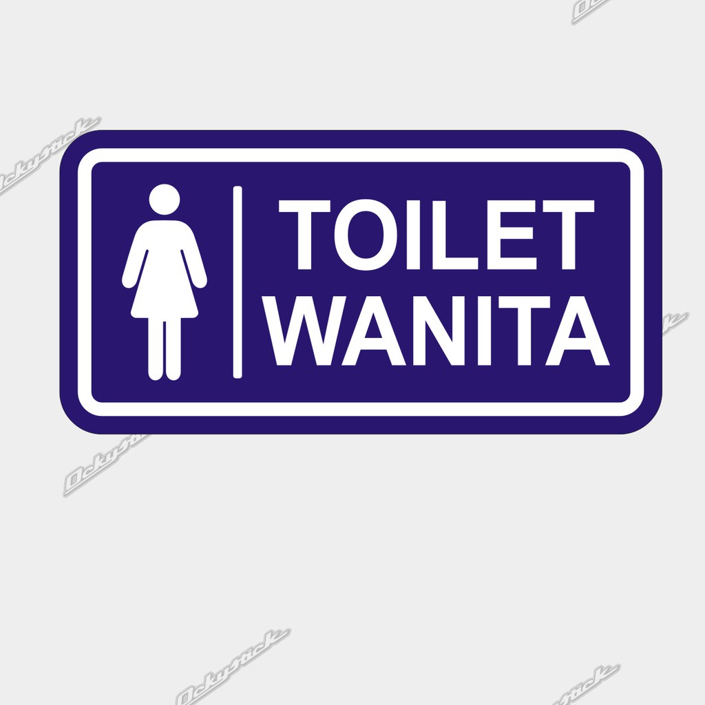 Jual Cutting Sticker Toilet Wanita Stiker Rambu Sign Sticker Shopee Indonesia 5291