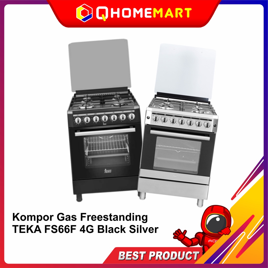 Jual Kompor Gas Freestanding Teka Fs F G Black Silver Shopee Indonesia