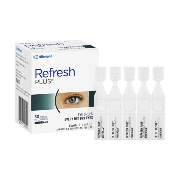 Jual Allergan Refresh Plus Eye Drops 30 Vial x 0.4ml Every Day Dry Eyes