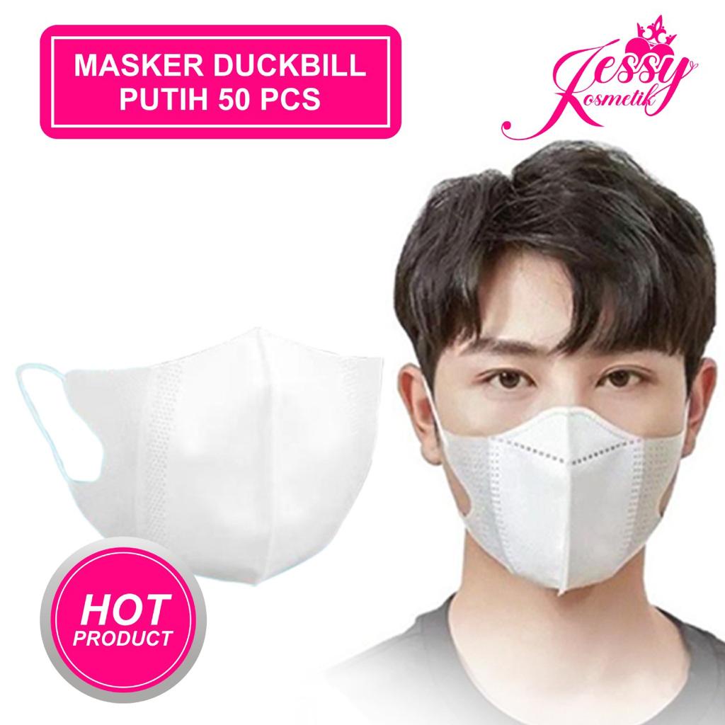 Jual [200gr] (PUTIH) MASKER DUCKBILL 3 PLY ISI 50PC | DUCKBILL DEWASA ...