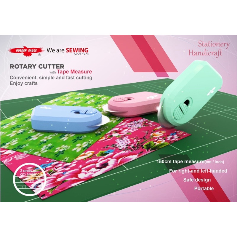 Jual Mini Rotary Cutter Dengan Meteran Kain Bahan 150cm Shopee Indonesia