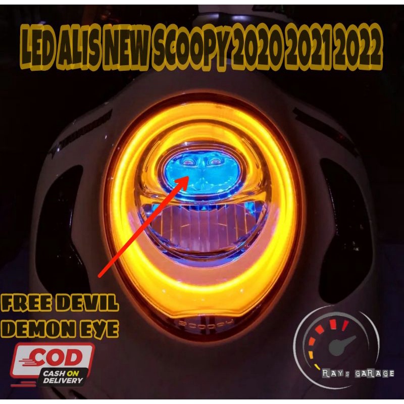 Jual Cod Sepaket Lampu Alis Lampu Led Motor Scoopy Scoopy Scoopy Free Demon Devil