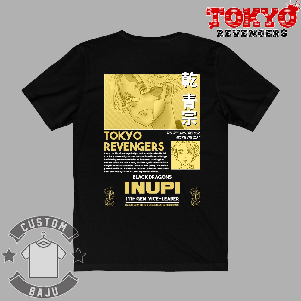 Jual Kaos Seishu Inui Inupi Black Dragons Anime Tokyo Revengers 583 ...