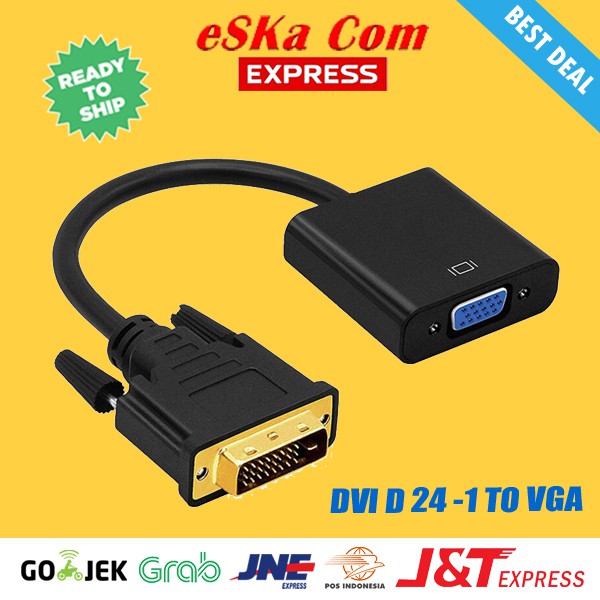 Jual Converter Aktif Dvi D 24 1 Male Dual Link To Vga Female Adapter