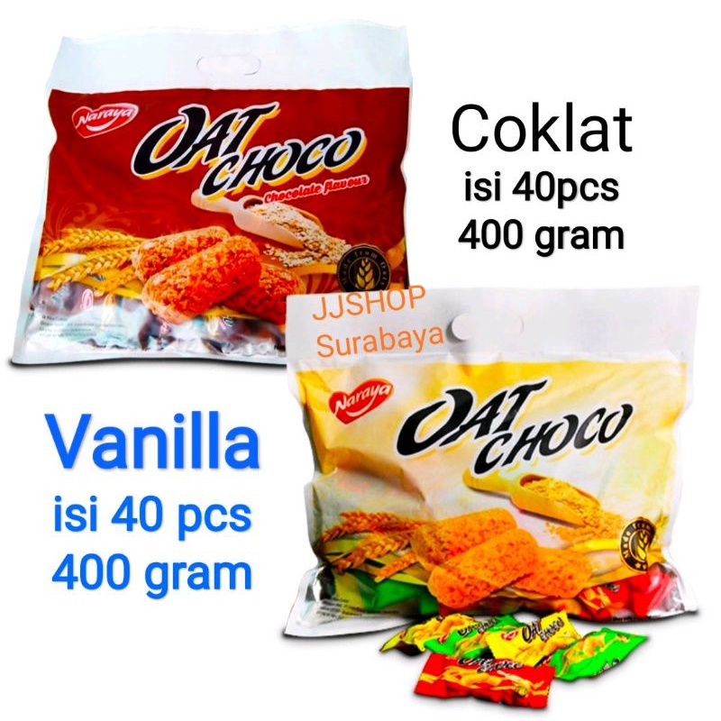 Jual Oat Choco 400gram rasa coklat dan vanilla isi 40pcs | Shopee Indonesia