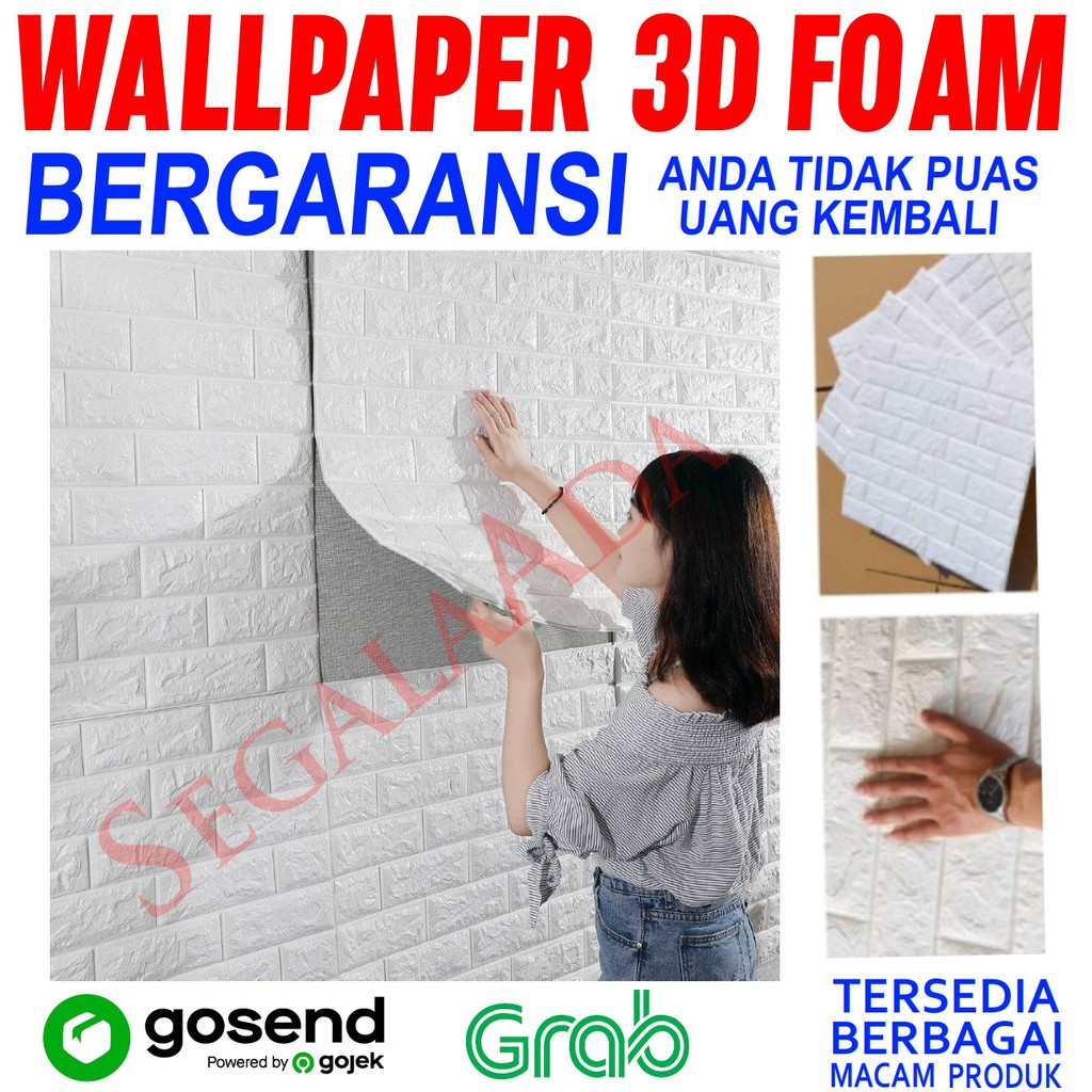 Jual Wallpaper Dinding 3D Motif Foam Batu Bata | Shopee Indonesia